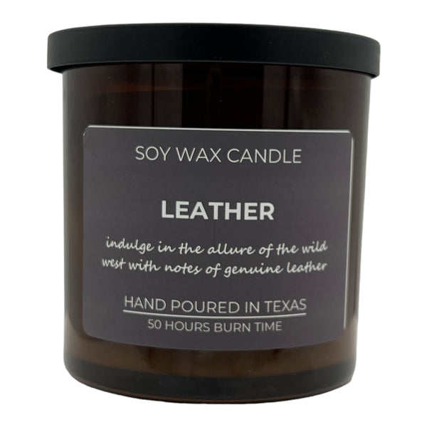 Leather Soy Wax Candle