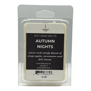 Autumn Nights Soy Wax Melts - Lavender Ridge Farms