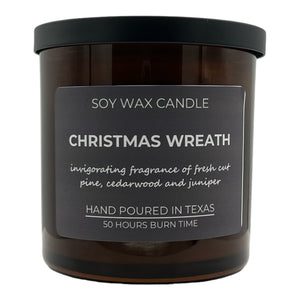 Christmas Wreath Soy Wax Candle - Lavender Ridge Farms