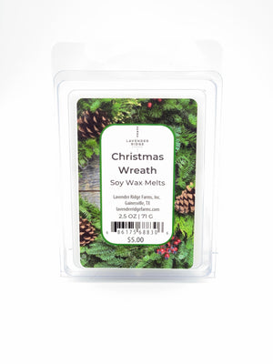 Christmas Wreath Soy Wax Melts - Lavender Ridge Farms