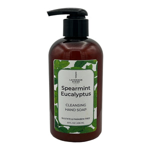 Cleansing Hand Soap - Spearmint Eucalyptus - Lavender Ridge Farms