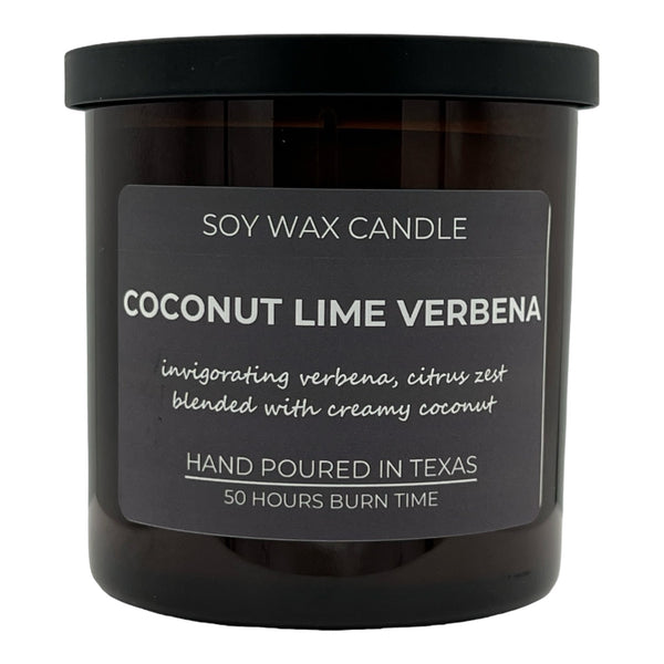 Coconut Lime Verbena Soy Wax Candle - Lavender Ridge Farms