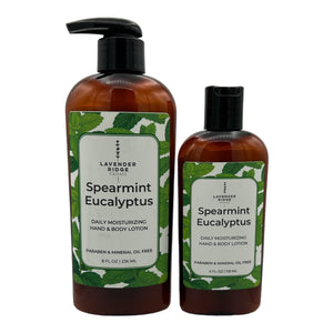 Lotion - Spearmint Eucalytus Hand & Body - Lavender Ridge Farms