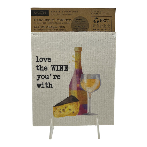 Reusable Dish Cloth - Wine (Set of 2) - Lavender Ridge Farms