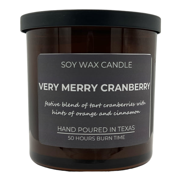 Very Merry Cranberry Soy Wax Candle - Lavender Ridge Farms